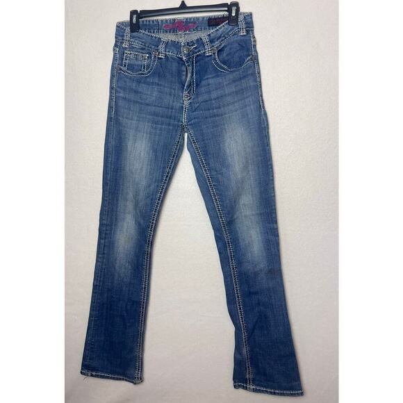 Rock & Roll Cowgirl Denim - Rock & Roll Cowgirl Jeans Women's Boyfriend Blue Denim Embroidered Size 26x34
